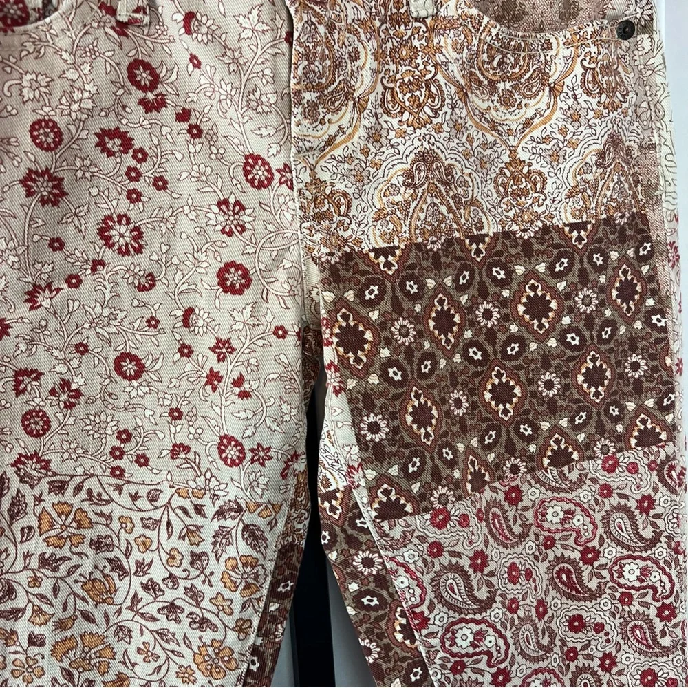Lucky Brand Charlie Skinny Patchwork Print Jeans, size 6 - Picture 6 of 7